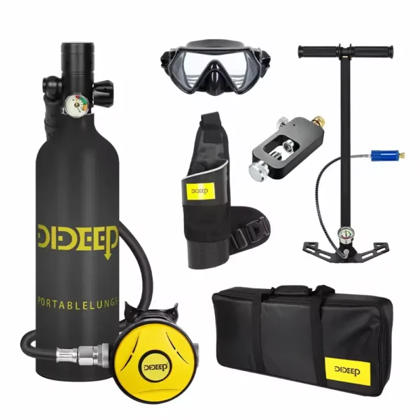 Dideep X4000 Pro-D 1L 10-20 Dk Kullanımlı 200 Bar Dalış Tüpü Seti
