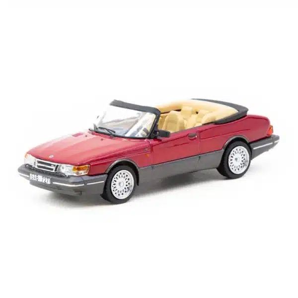 Tarmac Works 1/64 Saab 900 Turbo Convertible Kırmızı Diecast Metal Model Araba