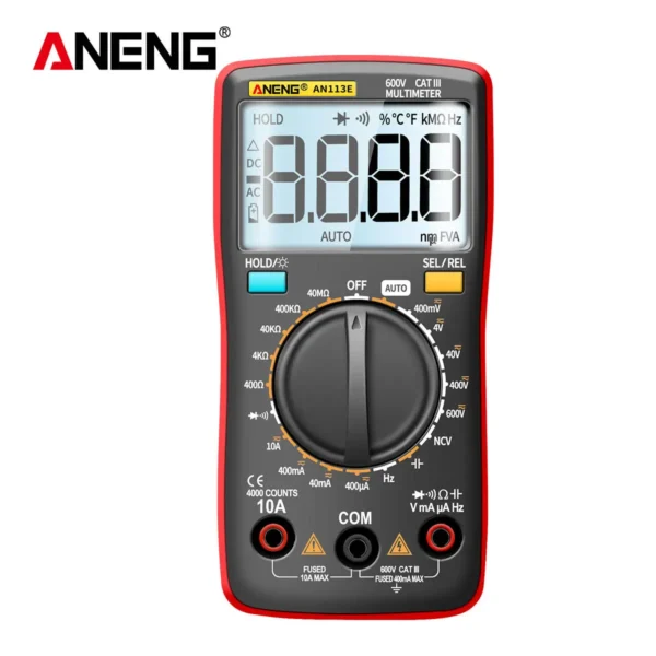 Aneng An113E Profesyonel Dijital Multimetre Tester ÖLçEr Metre Voltmetre Ampermetre Dijital Akım Test Cihazı