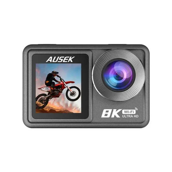 Ausek At-M86Tr 8K 50Mp Su Geçirmez Çift Ekran Aksiyon Kamerası