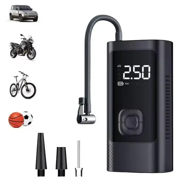 Ozio Ad-04 12v 150psi Abs Kablolu/kablosuz Şarj Edilebilir Lastik Şişirme Taşınabilir Hava Kompresörü