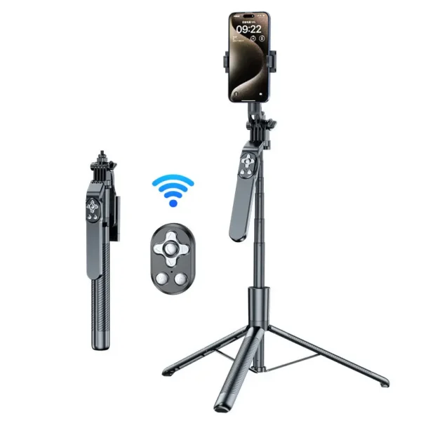 Sticky KR18A Alüminyum Uzaktan Kumandalı 360 Der. Dönebilen Tripod & Selfie Çubuğu