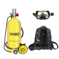 1-Dideep X6000 200Bar 3L Dalış Tüpü Sarı