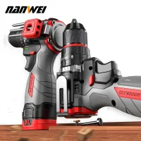 1-Nanwei NW325 16.8V 45Nm Tork 2000mAh Fırçasız Şarjlı Darbeli Matkap