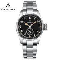 1-Steelflıer Sf746 39mm Kuvars Erkek Kol Saati siyah es