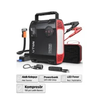 1-Utrai Jstar 5 24000 mAh 2000A Jump Starter + Lastik Şişirme Pompası Taşınabilir A